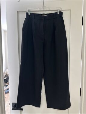 Abercrombie & Fitch Black Wide-Leg Dress Pants